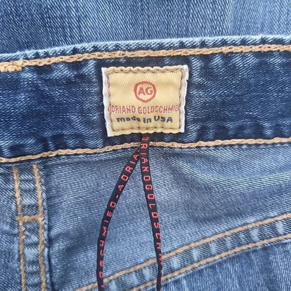 Adriano Goldschmied Men's 38x34 Blue Baggy The Symbol Wide Leg Faded Denim - Picture 6 of 8